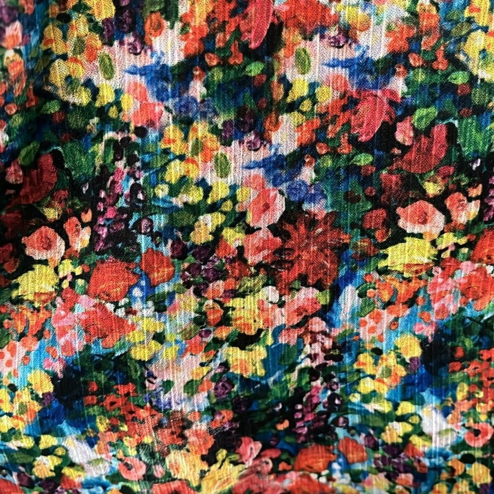 MARCHESA NOTTE MINI Girl's Floral Printed Chiffon Ruffled Dress, Size 10 - Picture 8 of 10